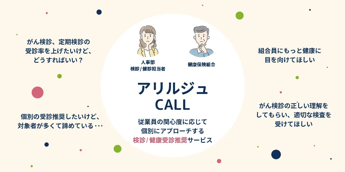 アリルジュCALL 従業員の関心度に応じて個別にアプローチする検診/健康受診推奨サービス